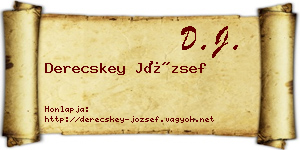 Derecskey József névjegykártya