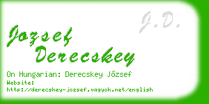 jozsef derecskey business card