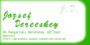 jozsef derecskey business card
